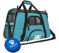 PetAmi Airline Approved Pet Carrier for Cat, Soft Sided Dog Carrier for Small Dog, Cat Travel Supplies Accessories Indoor Cat, Ventilated Pet Carrying Bag Medium Large Kitten Puppy, Large Heather Blue