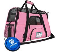 PetAmi Airline Approved Pet Carrier for Cat, Soft Sided Dog Carrier for Small Dogs, Cat Travel Supplies Accessories for Indoor Cats, Ventilated Pet Carrying Bag Medium Large Kitten Puppy, Large Pink