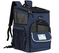 PetAmi Dog Backpack Carrier, Airline Approved Cat Backpacks for Carrying Small Large Cats, Pet Carrier Back Pack, Ventilated Soft Sided for Travel, Hiking, Camping, Max 18 lbs, Navy