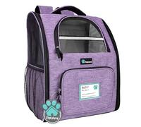 PetAmi Dog Backpack Carrier for Small Large Cat, Pet, Puppies, Ventilated Pet Hiking Backpack Travel Bag, Airline Approved Cat Backpack Carrier, Safety Back Support, Camping Biking Dog Bag, Purple