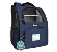 PetAmi Dog Backpack Carrier for Small Large Cat, Pet, Puppy, Ventilated Pet Hiking Backpack Travel Bag, Airline Approved Cat Backpack Carrier, Camping Biking Dog Bag Up to 18lbs Pet, Navy