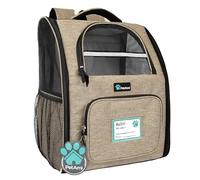 PetAmi Dog Backpack Carrier for Small Large Cat, Pet, Puppy, Ventilated Pet Hiking Backpack Travel Bag, Airline Approved Cat Backpack Carrier, Camping Biking Dog Bag Up to 18lbs Pet, Taupe