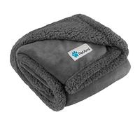 PetAmi Dog Blanket for Bed, XL Pet Blanket Large Dogs, Fleece Furniture Couch Cover Protector Sofa Car Crate Kennel, Soft Sherpa Cat Throw Plush Reversible Washable, Twin 60x80 Solid Dark Gray
