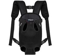 PetAmi Dog Carrier Backpack, Adjustable Dog Pet Cat Front Carrier Backpack | Ventilated Dog Chest Carrier for Hiking Camping Travel, Sling Bag for Small Medium Dog Cat Puppies, Large, 12-16 lbs, Black