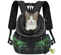 PetAmi Dog Carrier Backpack, Hands Free Front Pet Carrier, 14 lbs, Black