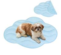 PetAmi Dog Cooling Mat, Cloud Shape, Reversible Cooling Nylon Blanket Soft Fleece Pet Pad for Dogs Cats, Summer All Season Use Q-Max>0.3, Medium 38x48 in, Light Blue