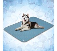 PetAmi Dog Cooling Mat, Waterproof Self Cooling Dog Pad with Non-Slip Backing, Q-Max >4.0 Pet Cooling Mat for Crate, Couch, Kennel & Car, Indoor Outdoor Summer Use, Light Blue, 60x80
