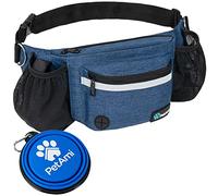 PetAmi Dog Fanny Pack, Treat Pouch for Dog Walking Training, Navy Blue, One Size, Pets