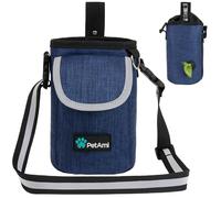 PetAmi Dog Treat Pouch, Large Pet Training Treat Pouch with Pocket, Dog Trainer Essentials Supply Holder with Poop Bag Dispenser, Training Bag for Kibbles Toys, 3 Ways to Wear (Navy)