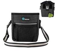 PetAmi Dog Treat Pouch, Pet Treat Pouch for Training, Dog Walking Bag Holder for Kibbles, Pet Food Toy, Dog Trainer Essentials Supplies, Poop Bag Dispenser, 3 Ways to Wear (Charcoal)