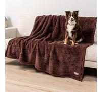 PetAmi Fluffy Waterproof Dog Blanket for Couch and Bed, Reversible Sherpa Pet Throw, Pee Proof Furniture Protector Sofa Cover, Washable Cat Blanket for Medium Large Dogs and Cats (Brown, 60x80)