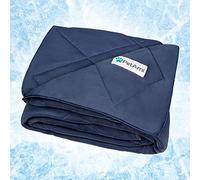 PetAmi Premium Cooling Dog Blanket | Lightweight Fluffy Pet Throw Blanket Bed Cover for Dogs, Cat, Puppies | Pet Blanket Furniture Protector Couch Sofa | Reversible Fuzzy Cozy | 40x60, Navy Blue