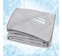 PetAmi Premium Cooling Dog Blanket | Lightweight Fluffy Pet Throw Blanket Bed Cover for Dogs, Cat, Puppies | Pet Blanket Furniture Protector Couch Sofa | Reversible Fuzzy Cozy | 40x60, Light Grey