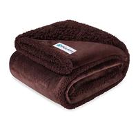 PetAmi Waterproof Dog Blanket for Medium Large XL Dog Puppy Cat Throw for Couch Cover Leakproof Protection, Sherpa Fleece, Reversible Soft Washable 80x60 Brown Brown