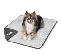 PetAmi Waterproof Dog Blanket, Leakproof Pet Blanket for Small Medium Large Dog, Reversible Furniture Bed Sofa Couch Cover Protector, Soft Striped Pet Throw for Indoor Cat, 29x40 in, Grey Light Gray