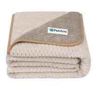 PetAmi Waterproof Dog Blanket, Leakproof Puppy Blanket for Medium Large Dog, Furniture Sofa Couch Cover Protector, Fleece Pet Throw Indoor Cat Kitten, Reversible Washable Soft Plush, 40x60 Taupe Beige