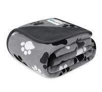 PetAmi Waterproof Fleece Dog Blanket, Pet Blanket Small Medium Large Dogs, Microfiber Throw Bed Couch Protector Indoor Cat Puppy Kitten, Reversible Warm Soft Plush Fuzzy, Large 40x60 Paw Print Gray