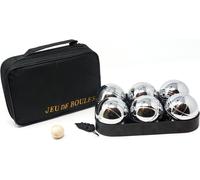 Pétanque bowling set. 6 boules in zip bag