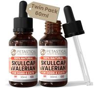 Petastical Skullcap Valerian, Cat Dog Calming, Anxiety Calming Drops, Home Alone, Barking, Loud Noises, Fireworks, Travel (60ml)