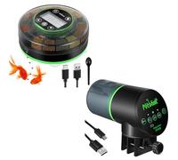 Petbank Moisture-Proof and Precision Feeding Betta Vacation Feeder and Rechargeable Fish Feeder Black