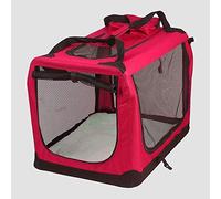 Petbarn Portable Soft Fabric Pet Carrier Folding Dog Cat Puppy Travel Transport Bag (Large, Red)