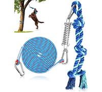 Petbobi Bungee Dog Toy, Tree Tug Toy for Pitbull Interactive & Exercise, Spring Pole Tug of War Toy with Durable Rope, Muscle Builder Outdoor Hanging Toys for Large Dogs Reduce Boredom, Blue