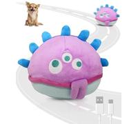 Petbobi Interactive Dog Toys Ball, USB Rechargeable Moving Dog Toy with Barking Sounds, Plush Monster Ball with Washable Cover, 4.9" Pet Toy for Small & Medium Dogs, Christmas & Birthday Gift