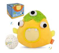 Petbobi Interactive Dog Toys for Boredom - Moving Dog Toy for Stimulating Play, Pet Plush Squeaky Ball for Small Medium Breeds with 4 Batteries, Sunny Boy Bobby