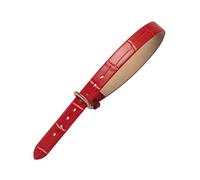 PEtbon 10mm One-piece Women Cowhide Watch Strap Replacment, Extended Version Colored Bamboo Grain Skin Friendly Watchband, Length 220mm