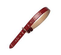 PEtbon 10mm One-piece Women Cowhide Watch Strap Replacment, Extended Version Colored Bamboo Grain Skin Friendly Watchband, Length 220mm