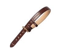 PEtbon 10mm One-piece Women Cowhide Watch Strap Replacment, Extended Version Colored Bamboo Grain Skin Friendly Watchband, Length 220mm