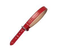 PEtbon 10mm One-piece Women Cowhide Watch Strap Replacment, Extended Version Colored Bamboo Grain Skin Friendly Watchband, Length 220mm