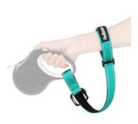 PetBonus Dog Lead Wrist Strap, Safety Strap for Retractable Lead, Lockable Reflective Short Dog Walking Leash with Adjustable Soft Padded Handle, Extra Layer Security for Pet Stroller (Turquoise）
