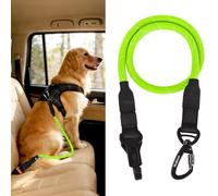 PetBonus Dog Seat Belt for Car, Durable Rope Dog Car Harness Seatbelt for Vehicle, Pet Tether Safety Restraint with Heavy Duty Buckle Hook Latch Lockable Clip for Small Medium Large Breeds (Green)