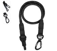 PetBonus Dog Seat Belt for Car, Durable Rope Dog Car Harness Seatbelt for Vehicle, Pet Tether Safety Restraint with Heavy Duty Buckle Hook Latch Lockable Clip for Small Medium Large Breeds (Black)