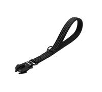 PetBonus Heavy Duty Short Dog Lead, 30cm Nylon Lead with Quick Release Clip | Traffic Tab Leash, Comfortable Padded Handle, Reflective, Durable, Training Walking, For Medium Large Dog, Black