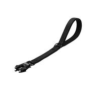 PetBonus Heavy Duty Short Dog Lead, 45cm Nylon Lead with Quick Release Clip | Traffic Tab Leash, Comfortable Padded Handle, Reflective, Durable, Training Walking, For Medium Large Dog, Black