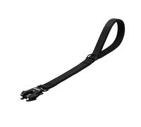 PetBonus Heavy Duty Short Dog Lead, 60cm Nylon Lead with Quick Release Clip | Traffic Tab Leash, Comfortable Padded Handle, Reflective, Durable, Training Walking, For Medium Large Dog, Black