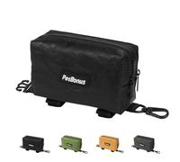 PetBonus Waterproof Dog Poop Bag Holder for leashes, Portable Pet Waste Bag Dispenser, 2 Pouches for Treat Holder and Walking Accessories, Fit All Leashes, Includes 1 Roll of Dog Poop Bags (Black)