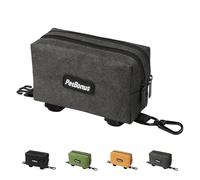PetBonus Waterproof Dog Poop Bag Holder for leashes, Portable Pet Waste Bag Dispenser, 2 Pouches for Treat Holder and Walking Accessories, Fit All Leashes, Includes 1 Roll of Dog Poop Bags (Grey)