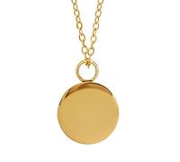 petbye Urn Necklace for Ashes, Chain Ash Pendant Pet Urn, Stainless Steel Cylinder Fully Iridescent Spectral, Gold