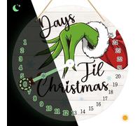 PETCEE Christmas Countdown Calendar 2025-25 Days Countdown Calendar Hanging Decor 3D Glow in the Dark Christmas Advent Calendar Xmas Countdown Door Wall Decorations for Home Indoor Outdoor Decor
