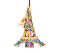 PETCEE Eiffel Tower Christmas Ornaments 2024 Metal Paris Eiffel Tower Ornaments for Christmas Tree Eiffel Tower Decorations Romantic France Eiffel Tower Hanging Keepsake Gifts for Women Girls Kids