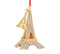 PETCEE Metal Eiffel Tower Christmas Ornaments 2024 Glitter Decorations Paris Ornaments for Christmas Tree Romantic France Hanging Keepsake Gifts for Women Girls