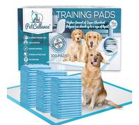 PetCellence Pack of 100 Large 60 x 60 cm Ultra Absorbent Dog Training Mat with Non-Slip Adhesive Strips - 6 Layer Protection - Disposable Mattress Pads Perfect for Dogs