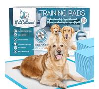 PetCellence Puppy Training Pads 100 Pack - Large 60 x 60cm Super Absorbent Dog Pads - with Advanced 6 Layer Leak Proof Protection - Anti Slip Adhesive Tabs