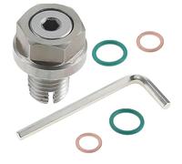 PETCHOR M14.1-1.5 x 15mm Oil Drain Plug, Self Tapping Oversize Piggyback Oil Drain Plug Thread Repair Kit, with O-Ring