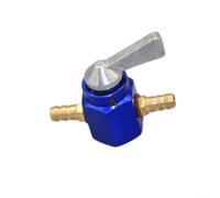 Petcock Valve Switch Aluminum Oxidation Finish Petcock Valve | CNC machined aluminum, precise fuel flow control, easy installation, oxidation hardened surface(Blue)