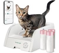 Petcove PurrTek Electric Self-Cleaning Automatic Litter Box for Multi-Cat - Open Top for Large Cats, Quiet 45 dB, Odor Control, Dual Anti-Pinch Safety, WiFi App Control, 60 Bags & 10 Deodorizers