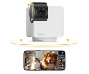 Petcube Cam 360 Camera Interactive WiFi Pet and Home Security Pan-Tilt Camera with Phone App, 1080p HD Video, 360° Rotation, Night Vision, AI Alerts